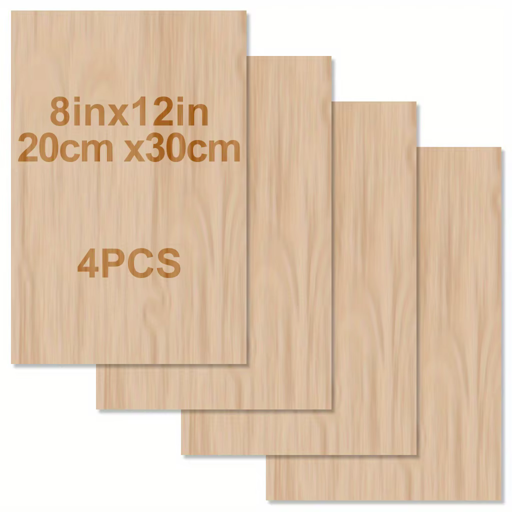 4/8/12/24/48 pièces de bois pour l'artisanat - 20*30 cm - contreplaqué de 2 mm d'épaisseur avec surf