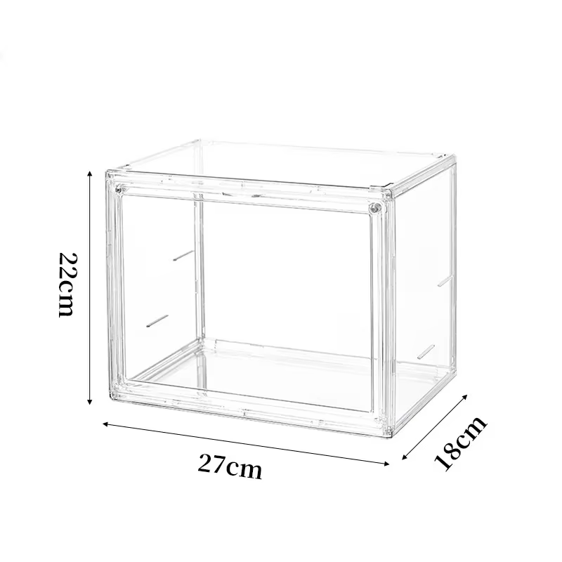 Boîte de rangement transparente, organisateur d'étagère, album, CD, bureau, vitrine anti-poussière, 