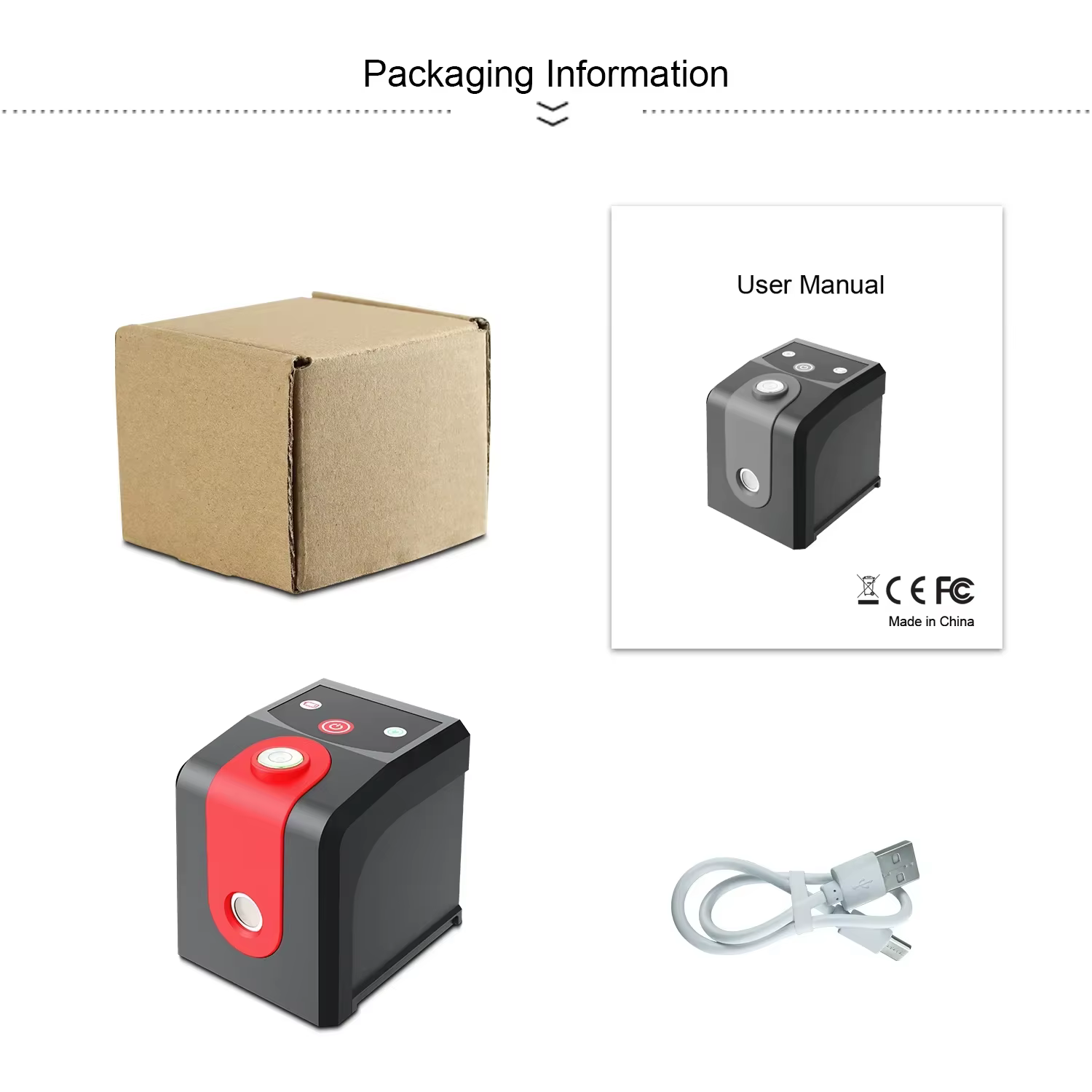 Laser à lignes transversales vertes Kaemeasu niveau Laser 2 lignes mini niveau Laser Rechargeable fa