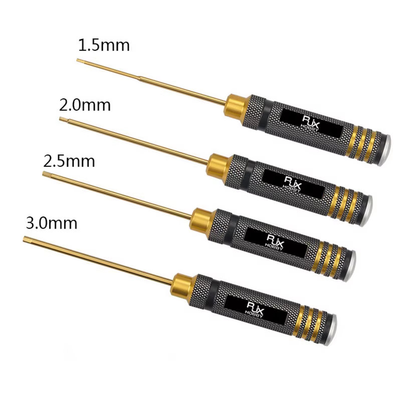 RJX-Clé hexagonale super dure plaquée pour personnes âgées, kit d'outils de tournevis HSS pour modèl
