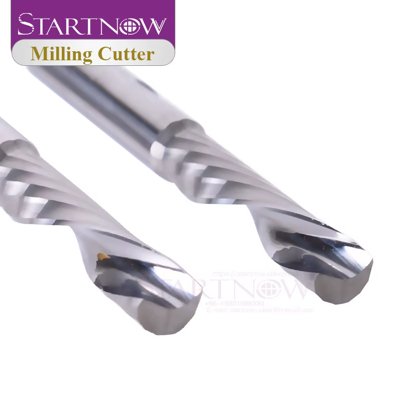 Startnow 5 pièces/lot fraise à coupe vers le bas fraise en bout à cannelure unique 3.175/4/6 carbure