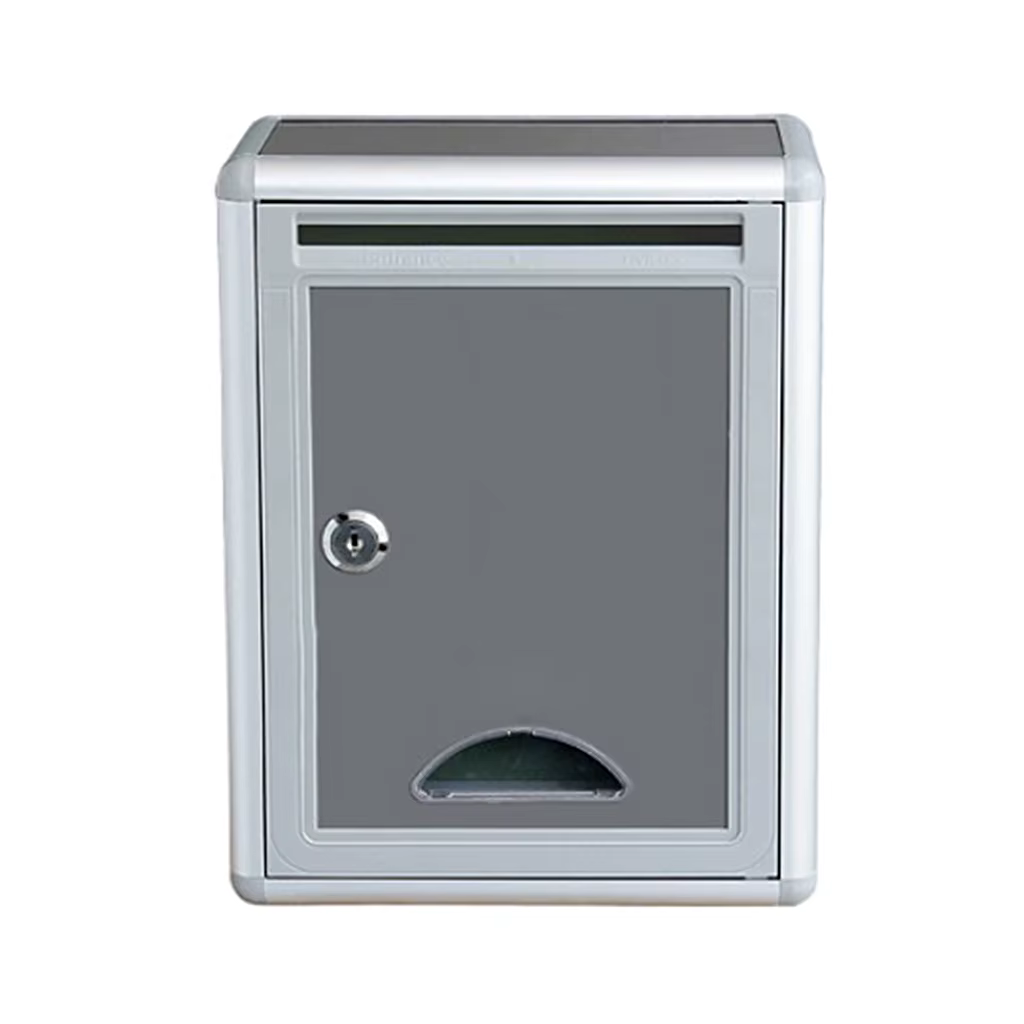 Boîte aux lettres murale en alliage d'aluminium, résistante à la rouille, durable, avec serrure, boî