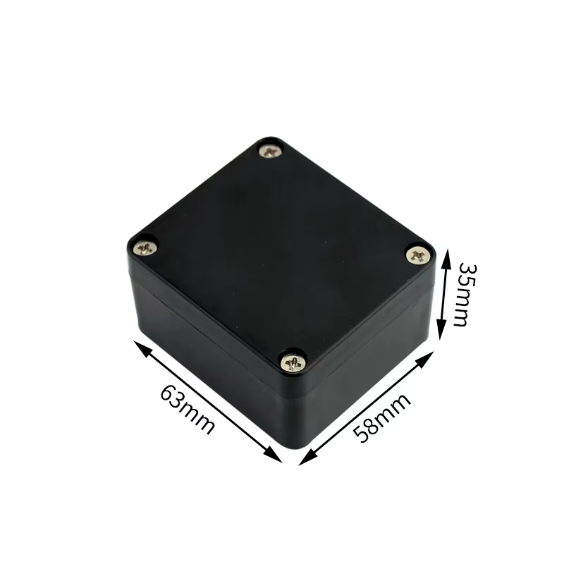 Boîtier de jonction électrique en plastique ABS IP65, boîtier noir pour Instrument, étanche à l'eau