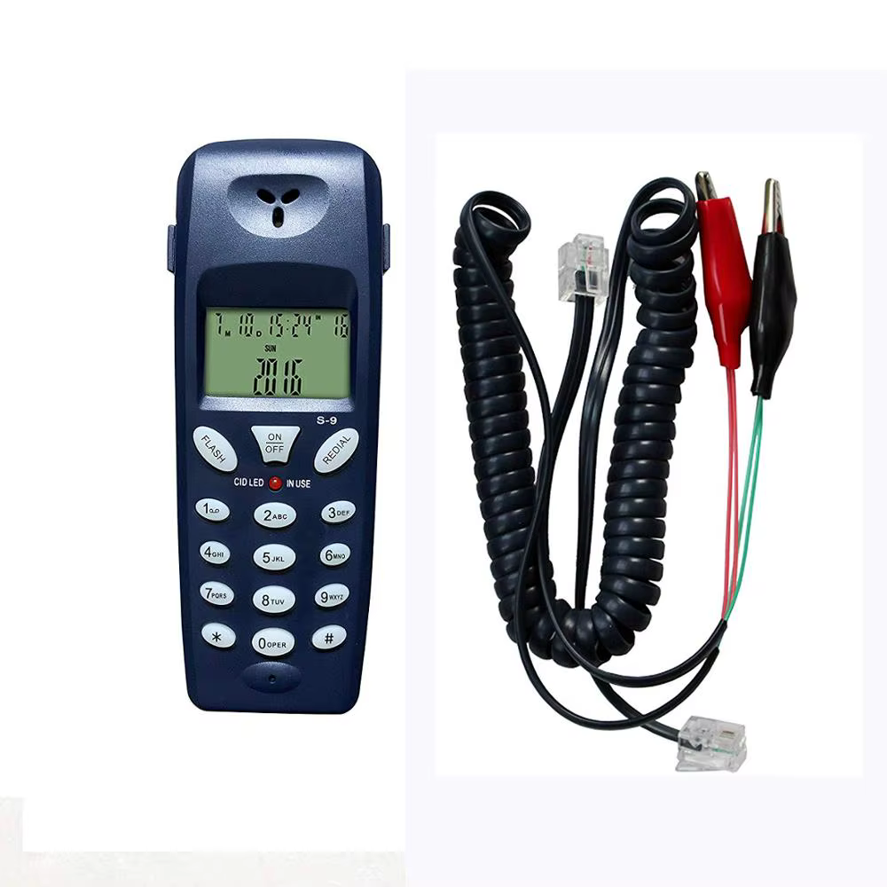Téléphone filaire, testeur de test bout à bout de téléphone, outil de télécommunication, ensemble de