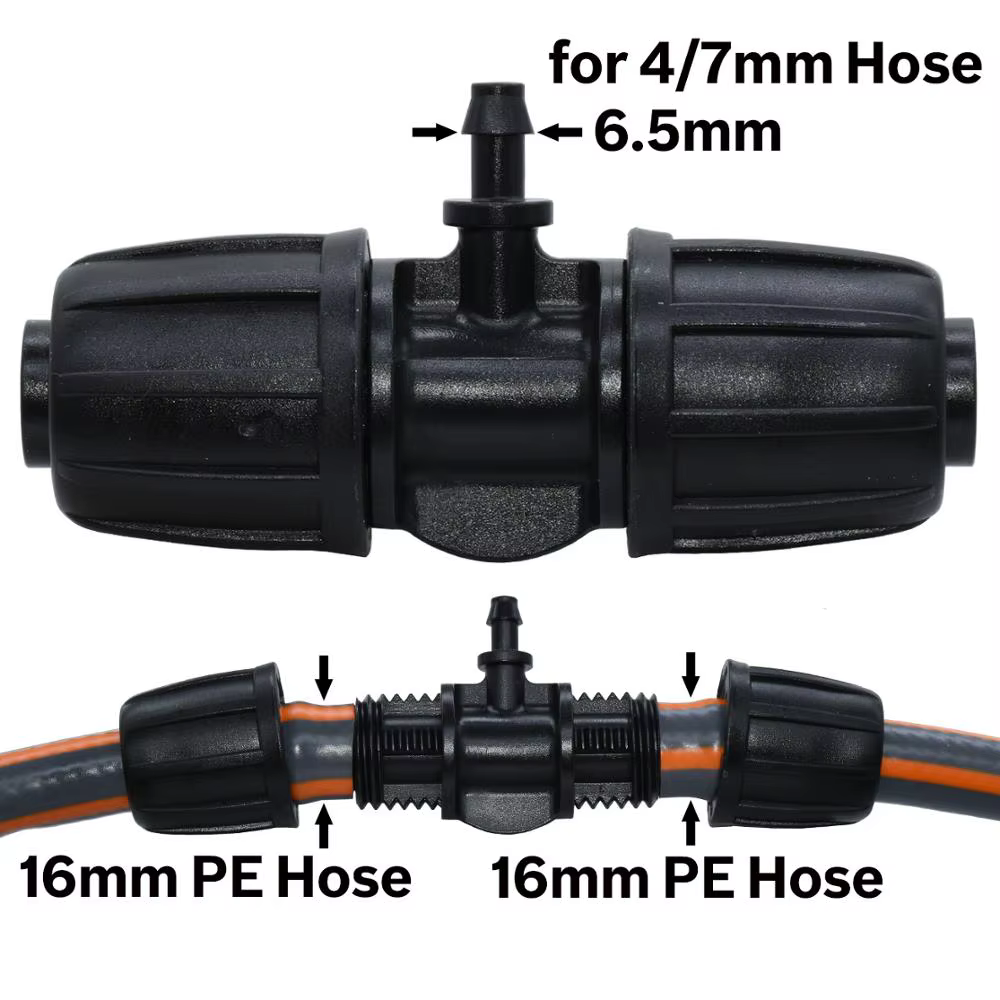 KESLA-Connecteur de tuyau en T avec verrouillage fileté, adaptateur d'eau d'irrigation de jardin ver