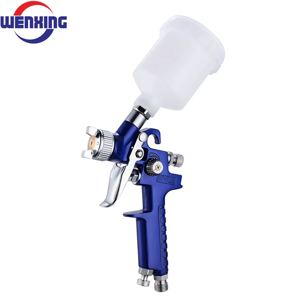 WENXING 0.8mm / 1.0mm buse H-2000 professionnel HVLP Mini pistolet à peinture aérographe pour peintu