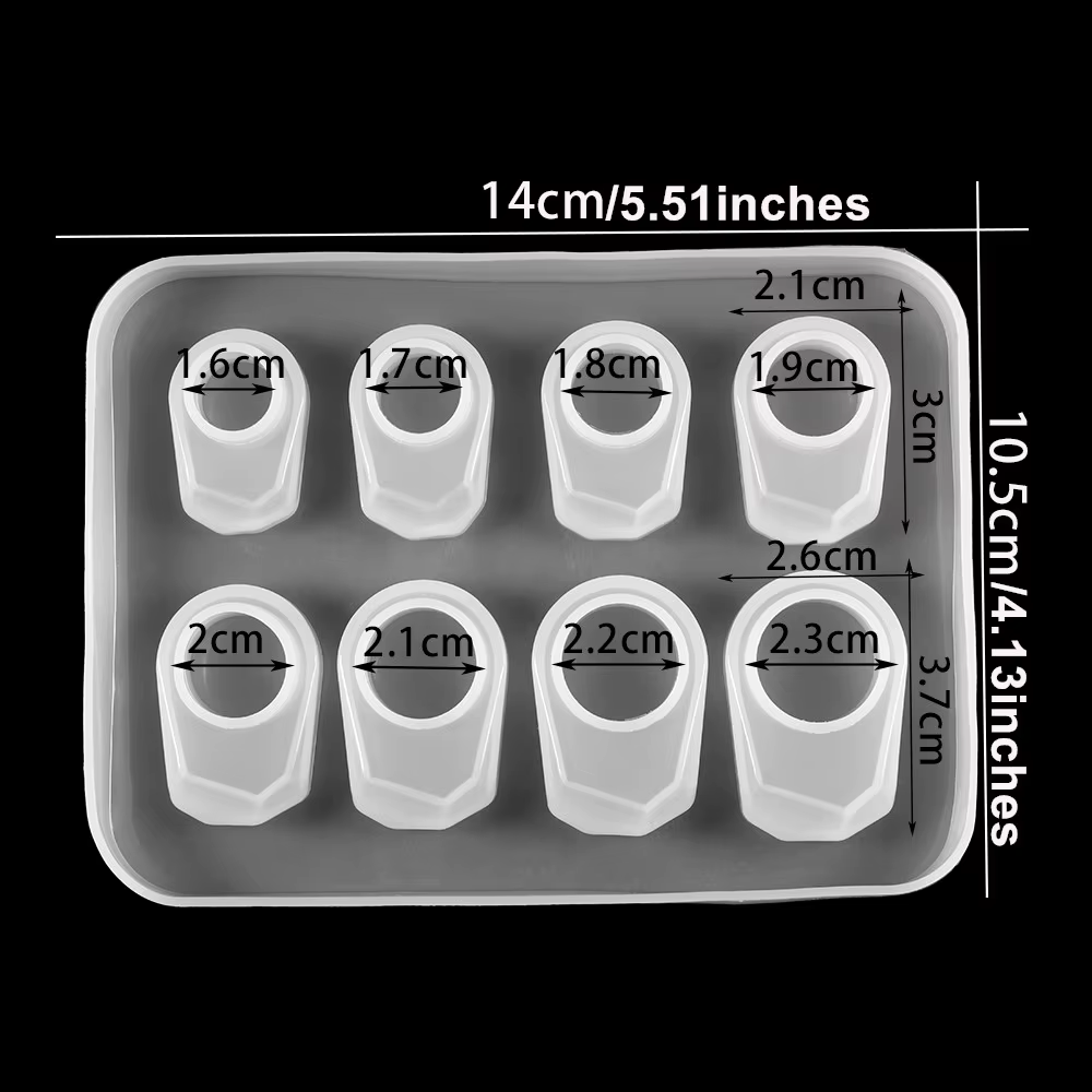 1 pièces bricolage cristal époxy anneau Silicone moule UV résine moules anneau bijoux moules bijoux