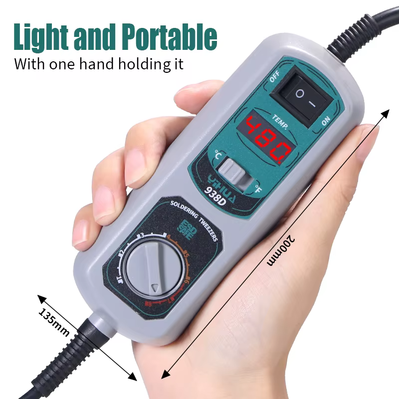 YIHUA 938D pince à épiler Portable Station de soudage 110V 220V Station de fer à souder puce Kit de