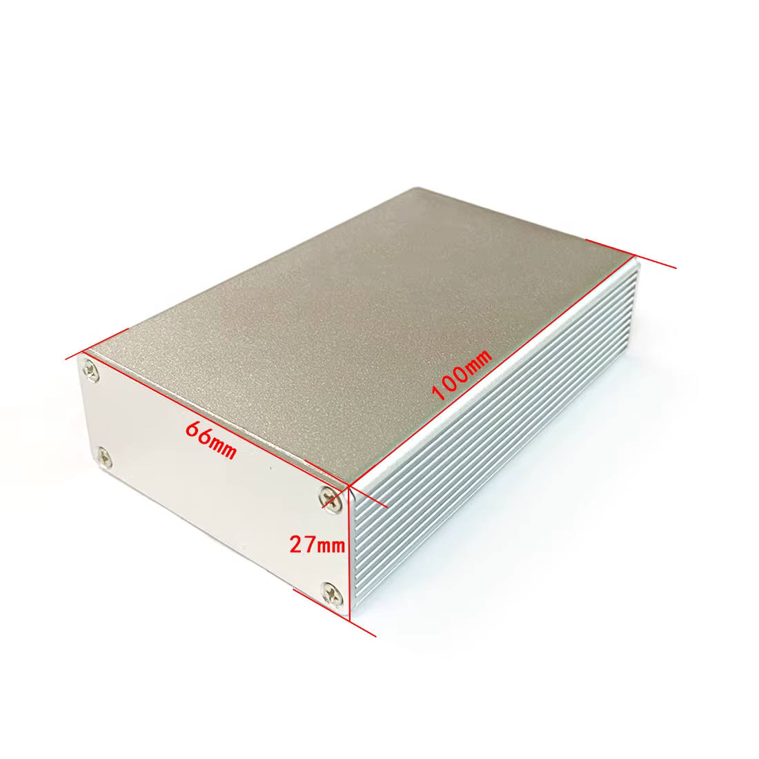 Boîte en aluminium pour projet de boîtier extrudé, bricolage, argent, neuf, boîtier ShuCase, 27, 1.0
