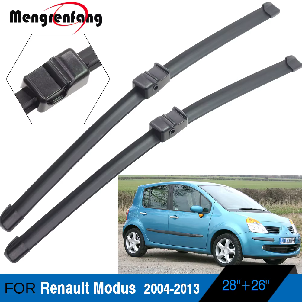 Essuie-glace sans cadre pour pare-brise avant de voiture, pour Renault Modus Grand Modus, 2004, 2005