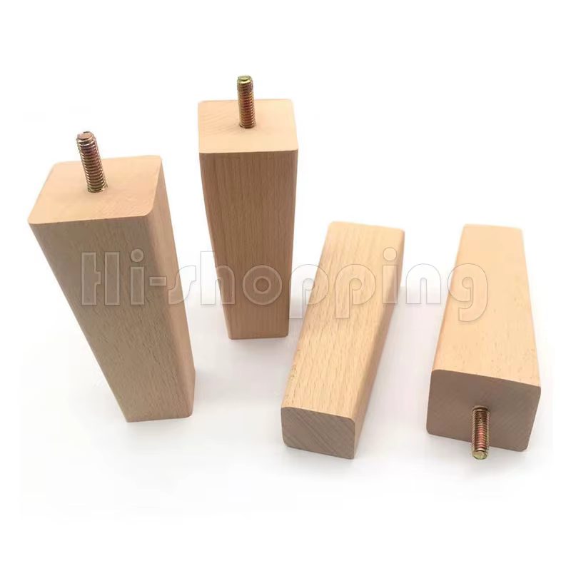 4 pièces pieds de meubles coniques en bois massif hauteur 10/12/14cm pour remplacement canapé meuble
