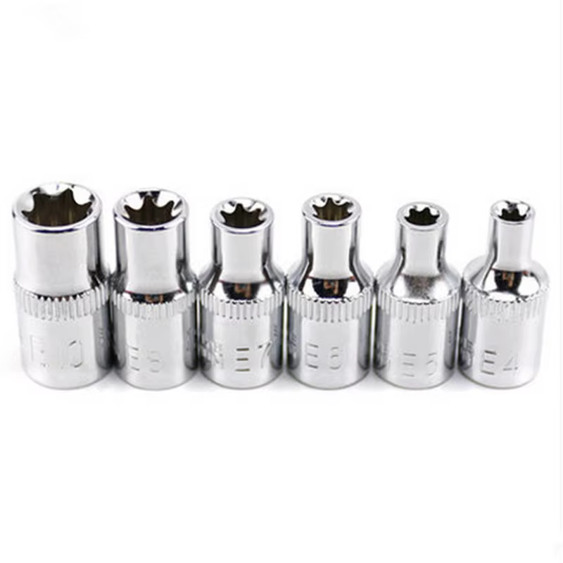 Jeu de douilles à cliquet 1/4 ", clé dynamométrique Torx Star, adaptateur de douille femelle, pilote