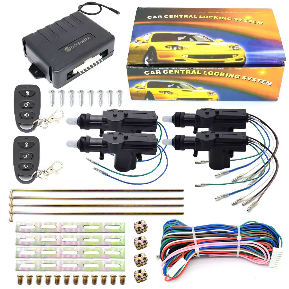 Serrure centrale universelle avec système moteur, alarme de voiture, télécommande, verrouillage auto
