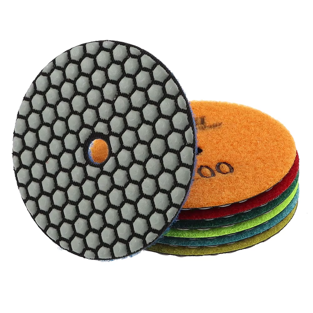 7 pièces/ensemble 4 pouces tampon de polissage à sec pointu Flexible 100mm tampons de polissage pour