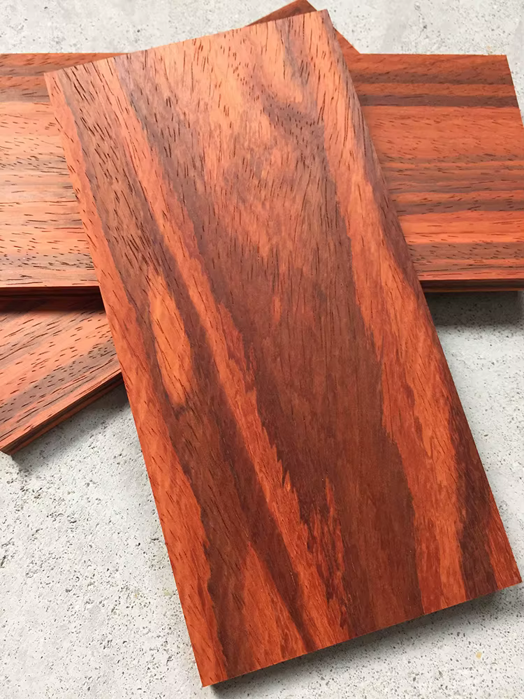 HQ T2 bricolage 0.6-1CM boîte de son mince matériel bois de palissandre africain bûche de bois Rare
