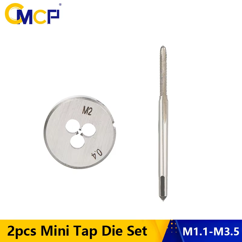 CMCP – jeu de tarauds et de matrices à vis métriques M1.1 M2 M2.2 M2.5 M3.5, Machine à main droite,