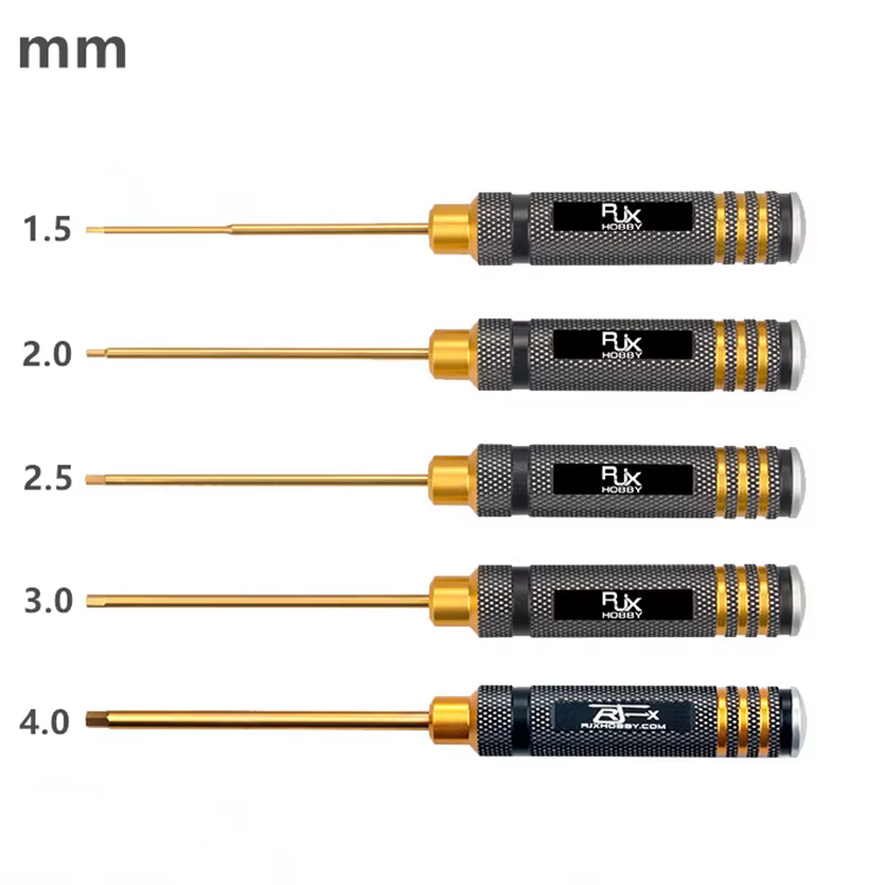RJX-Clé hexagonale super dure plaquée pour personnes âgées, kit d'outils de tournevis HSS pour modèl