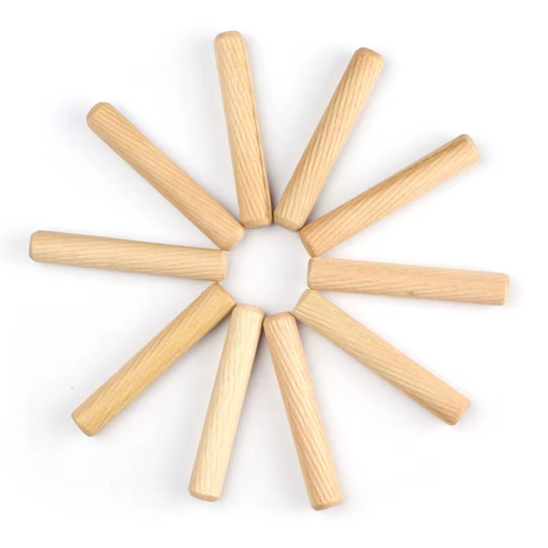 Lot de 50 goujons ronds en bois 6*40mm 8*40mm pour le bricolage de meubles et la menuiserie - Guide 