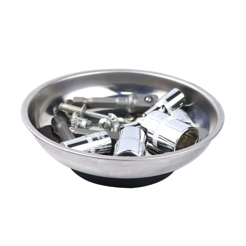 Plateau magnétique circulaire 3 "/4"/6 ", pièces magnétiques, bol, plateau de rangement de vis, plat