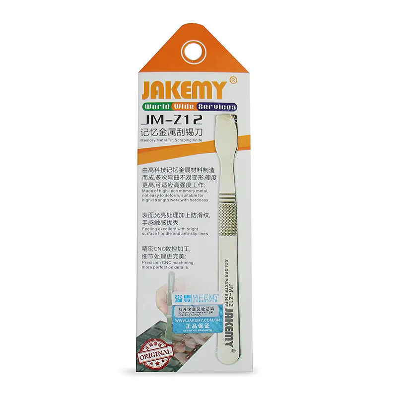 JAKEMY JM-Z12 couteau à gratter en étain métallique à mémoire de forme, couteau de mélange de pâte à