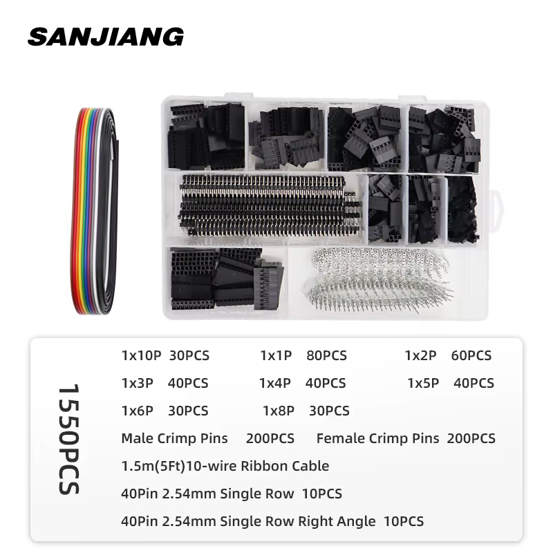SN-28B Dupont pince à sertir 0.25-1mm2/23-17AWG 310/620/1550 pièces 2.54mm Dupont bornes Kit de pinc