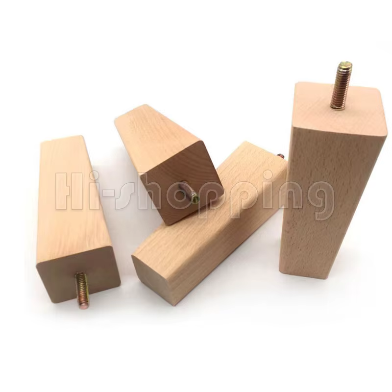 4 pièces pieds de meubles coniques en bois massif hauteur 10/12/14cm pour remplacement canapé meuble