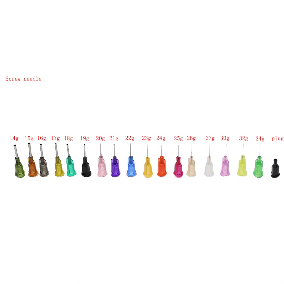 Seringues en Spirale en Acier Inoxydable, Distributeur de Liquide, Tube Luer Lock, 14, 15, 16, 17, 1