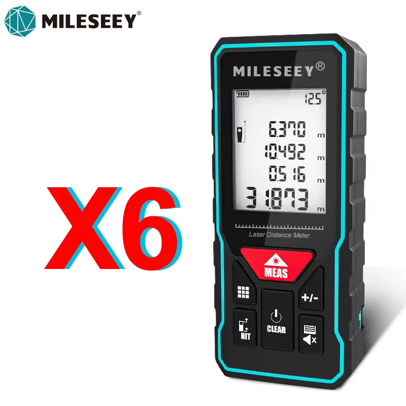 Télémètre laser Mileseey X6 avec fonction d'angle, mini-télémètre numérique portatif pour la mesure 