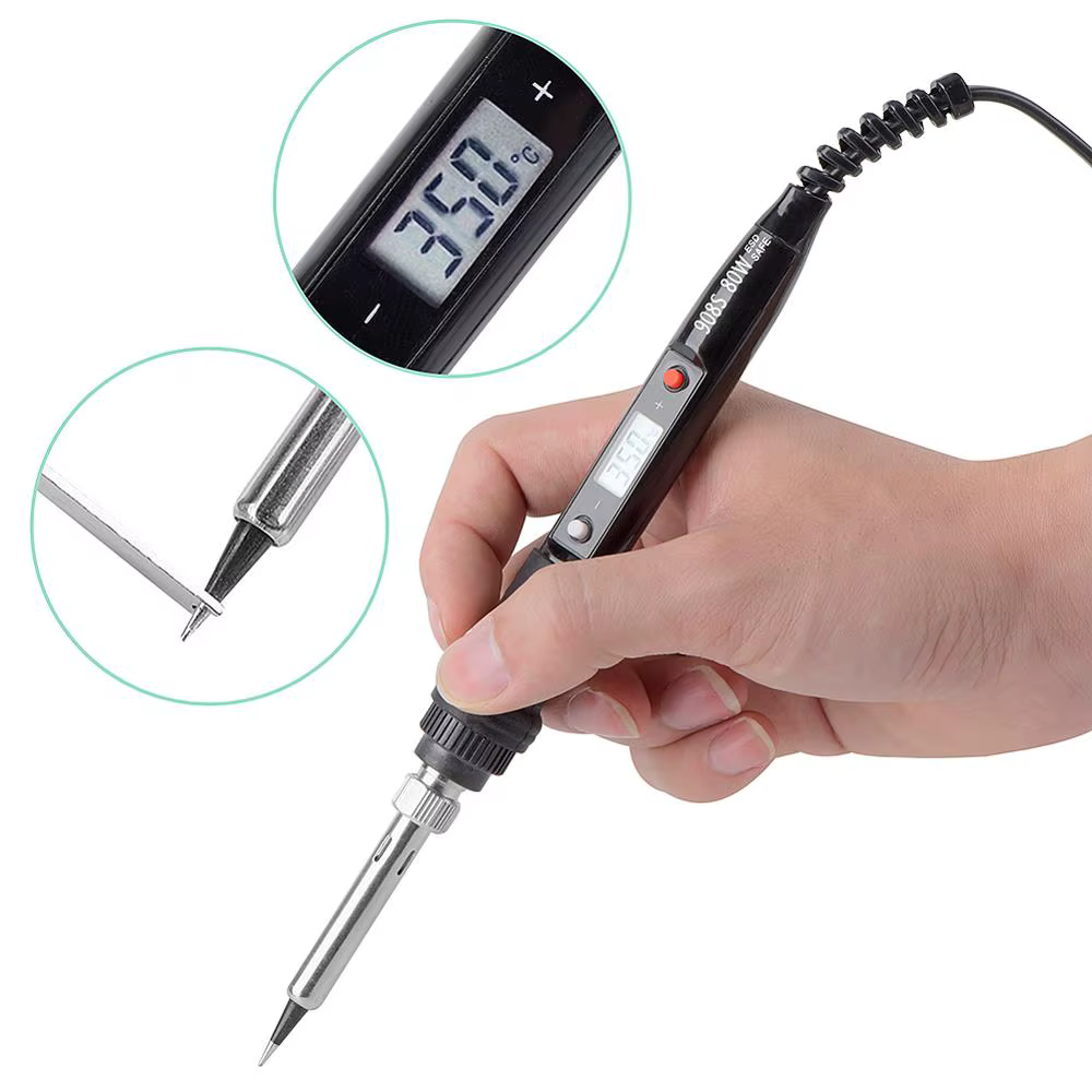 JCD – fer à souder électrique 80W avec affichage numérique LCD, pointes de fer à souder à températur