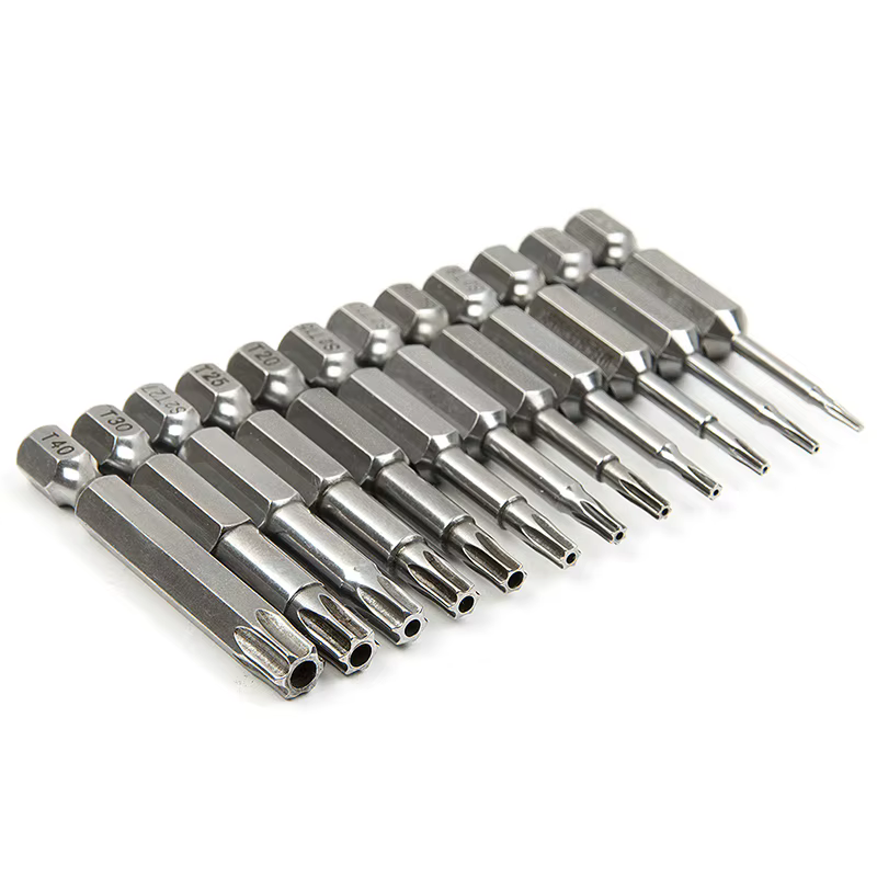 12 pièces embouts à tête Torx 50mm de Long embouts de tournevis Torx pointe magnétique en acier S2 f