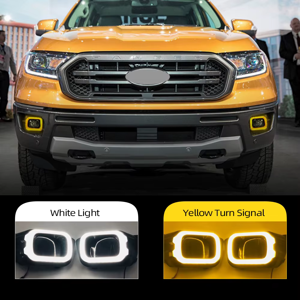 1 Set Pour Ford Ranger T8 2019 2020 2021 2022 LED Voiture DRL Lumière conduisant la lampe de brouill