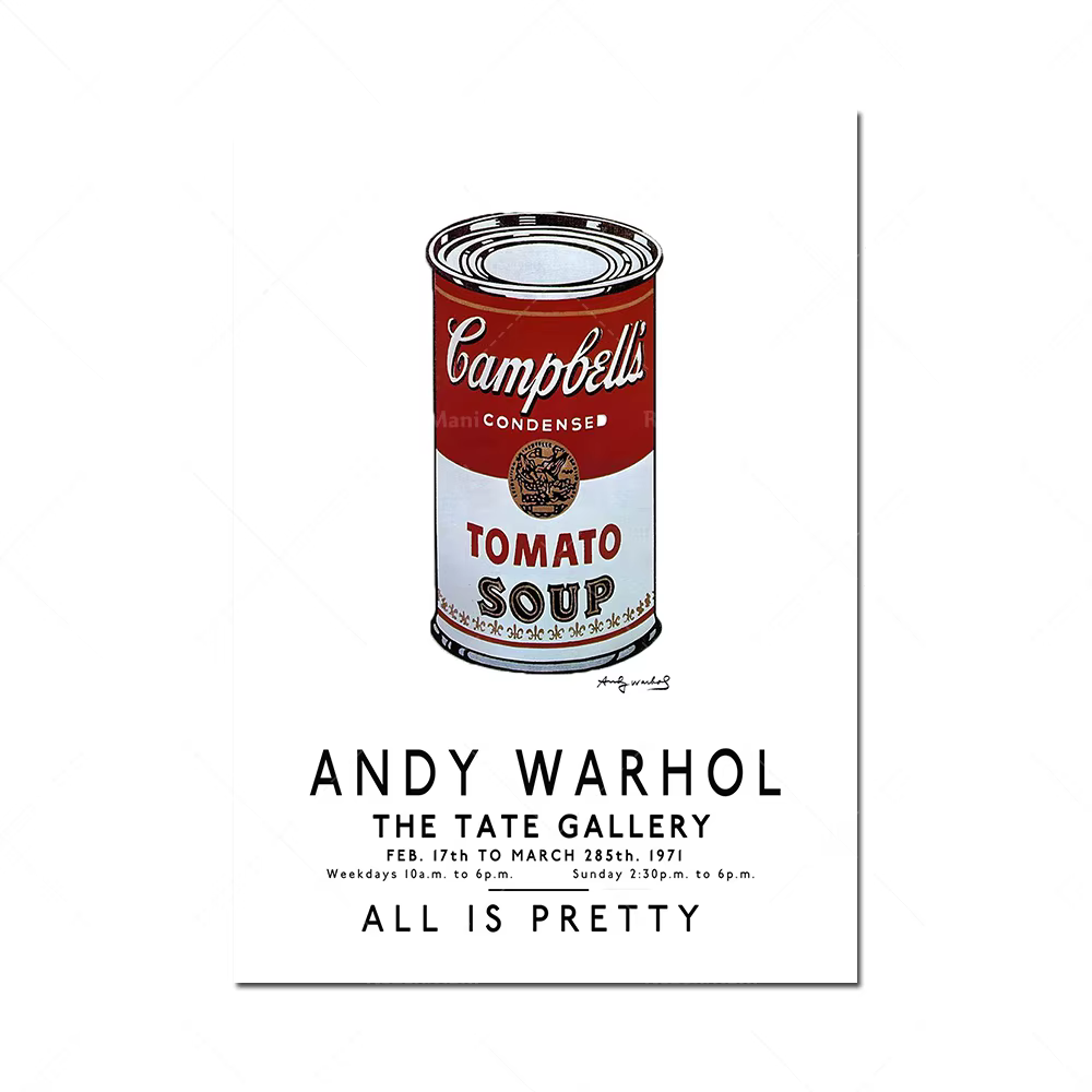 Affiche d'art Andy Warhol, affiche murale Pop Art, soupe de Campbell Can