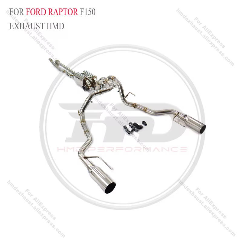 Système d'échappement Catback pour Ford Raptor F150 3.5T avec soupape électronique, augmentation de
