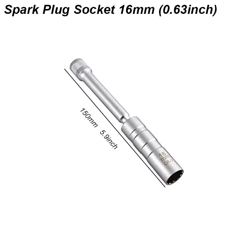 Adaptateur de clé à douille de bougie d'allumage magnétique, Extension longue pivotante, Kit de répa