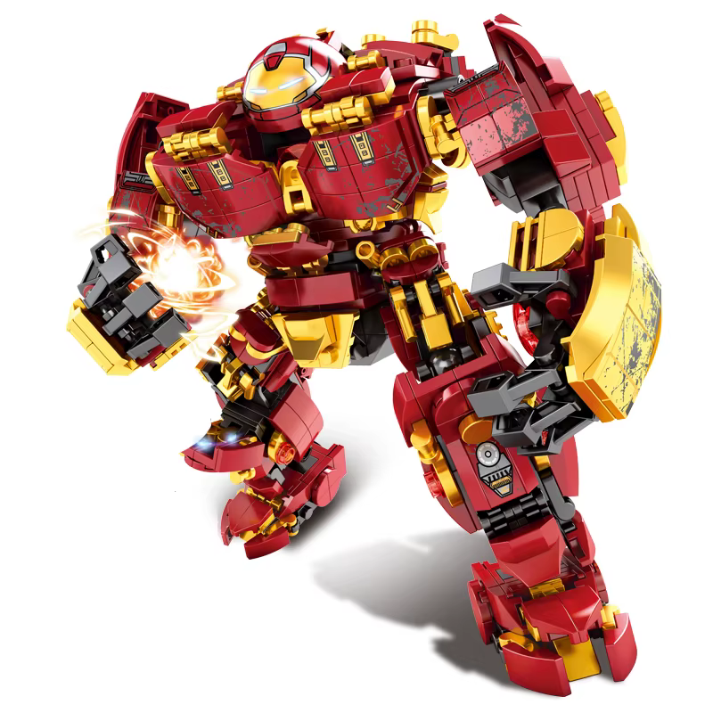 Plus de 600 pièces de blocs de construction de super-héros, jouets Iron Man, modèles de robots, briq