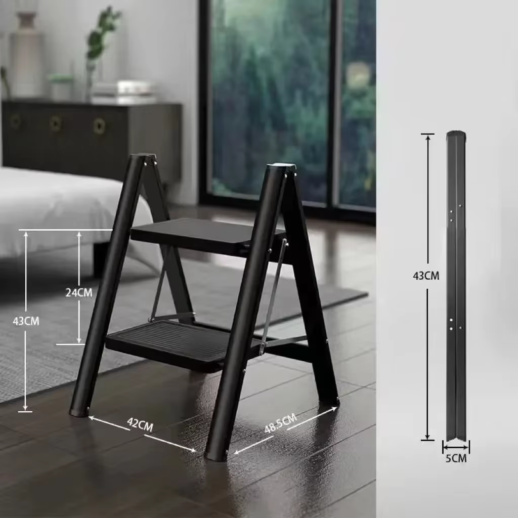 Échelle domestique robuste et épaissie à chevrons, pliable, gain de place, pour l'intérieur