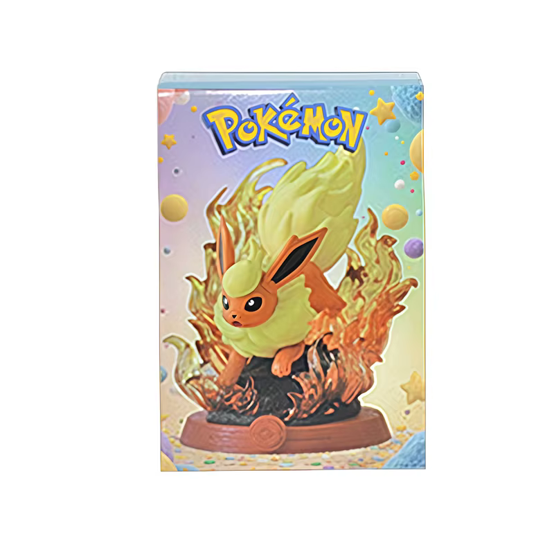 Figurine Pokemon Eeveelution Espeon Sylveon Glaceon Leafeon Vaporeon Umbreon Flareon, modèle de boît