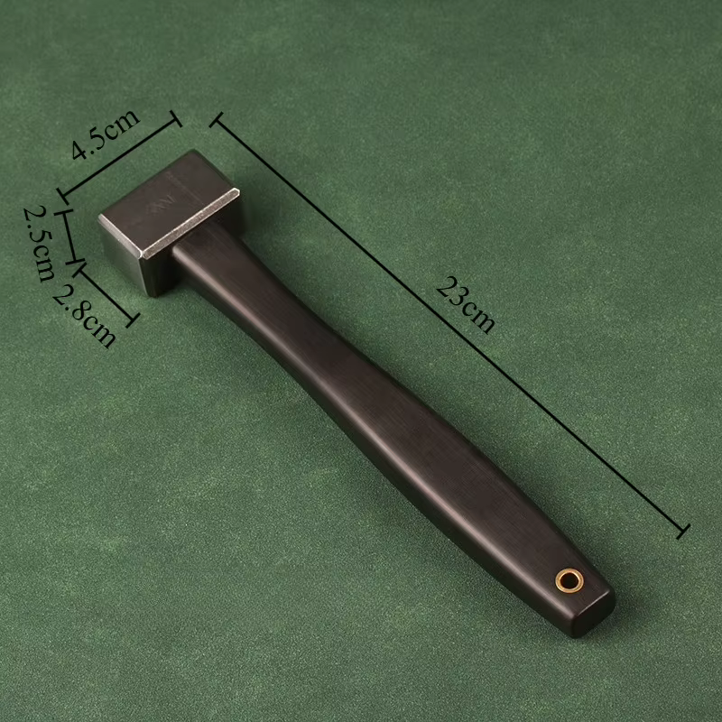 Petit marteau carré en acier 440C, manche en bois, professionnel, exquis, multifonctionnel, Portable