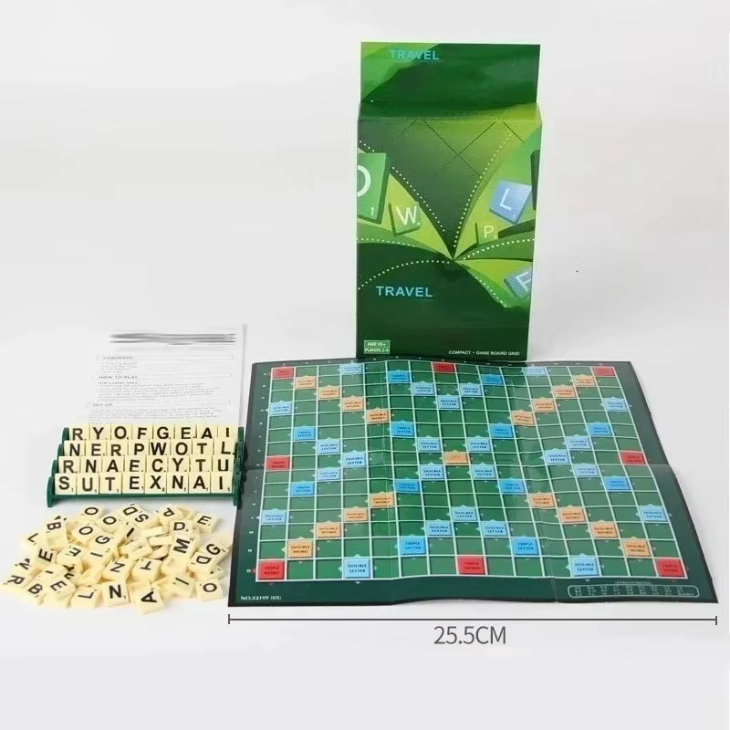 Jeu de puzzle d'orthographe en anglais pour 2 à 4 joueurs, jeu éducatif de voyage, jeu d'orthographe