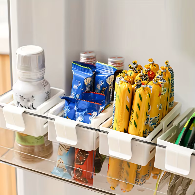 Séparateur de rangement pour réfrigérateur, 2 pièces, cloison de rangement pour porte latérale, défl