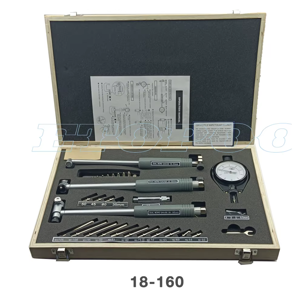 Mesure profonde des trous de moteur, 3 pièces/ensemble 18-160MM, jauge d'indicateur d'alésage à cadr