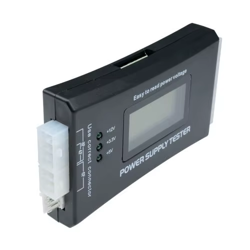 Testeur d'alimentation numérique à écran LCD pour ordinateur PC, 20/24 broches, contrôle rapide de l