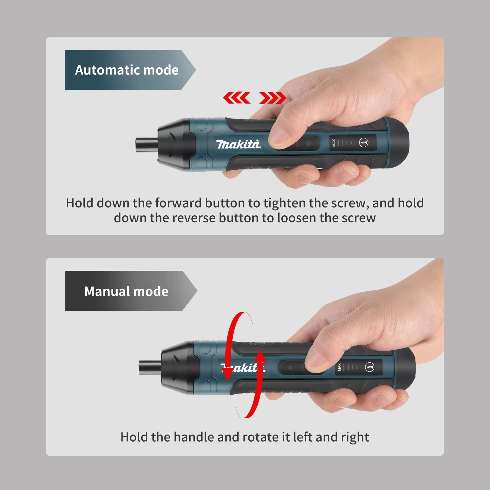 Tournevis électrique sans fil Makita |   couple 3,6 V 5 N.m |   Mandrin 1/4" |   Batterie Li-ion 130