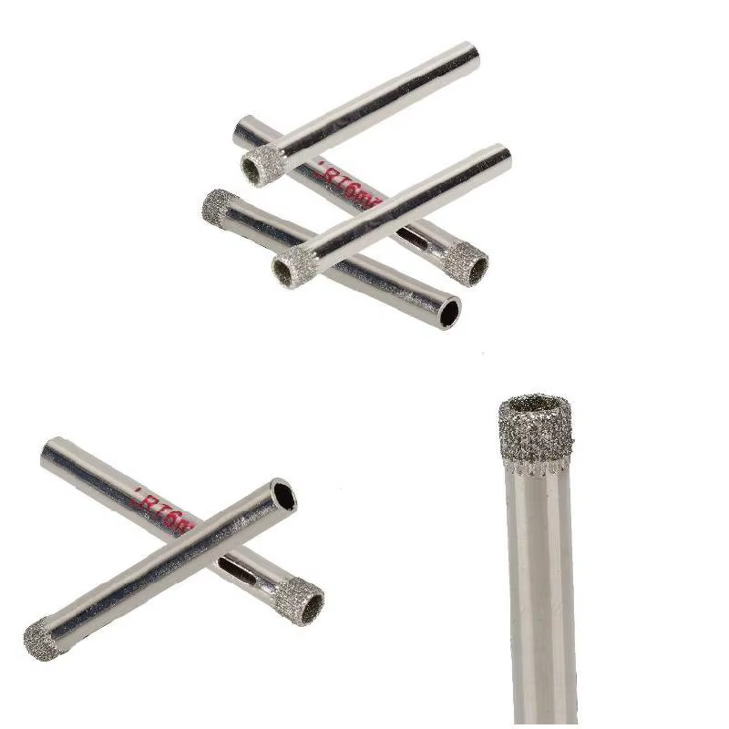10 pièces 6mm diamant enduit foret carrelage céramique verre scies cloche argent Cutter ouvreur Bits