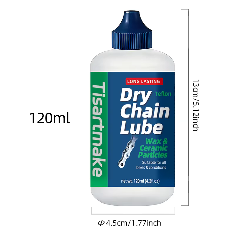 Huile de chaîne sèche cirée pour vélo de route et VTT 120 ml, huile d'entretien cirée pour vélo, lub
