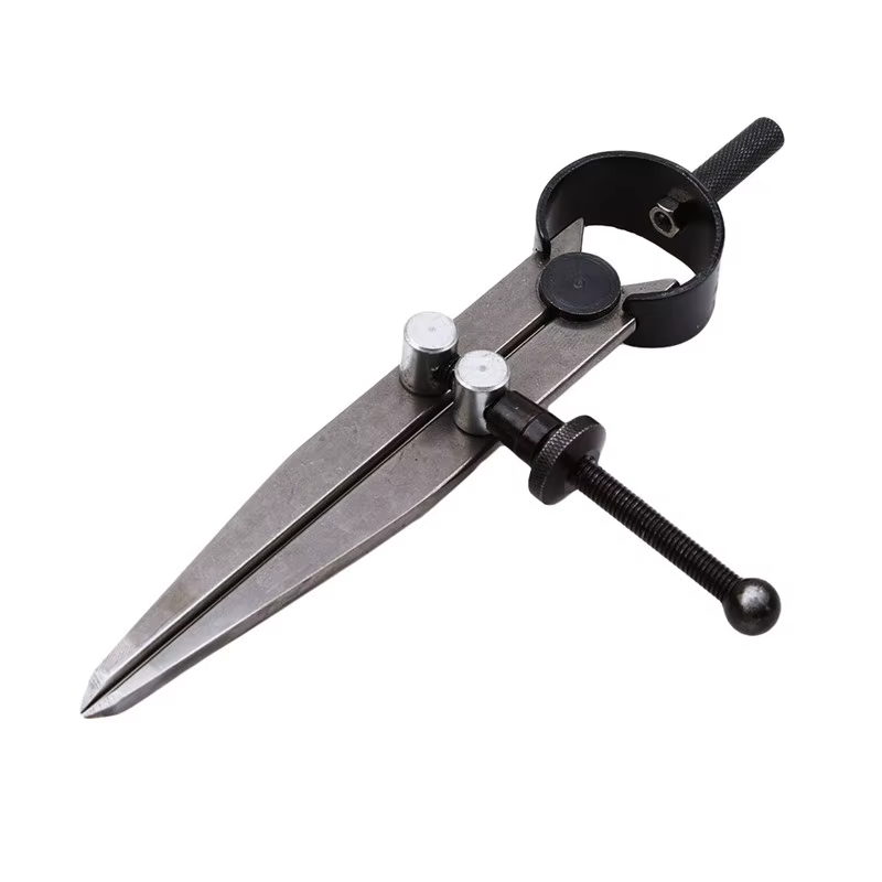 Boussole en cuir réglable verrouillable en acier au carbone diviseur aile Creaser bricolage maroquin