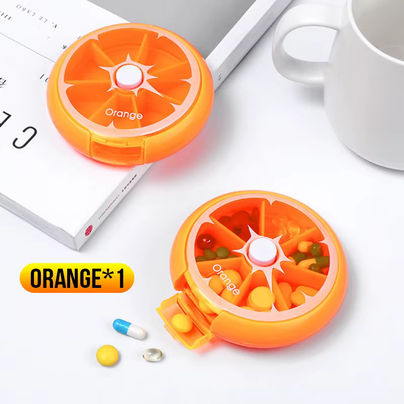 Boîte ronde à sept compartiments, boîte d'emballage scellée pour médicaments, boîte de rangement pou