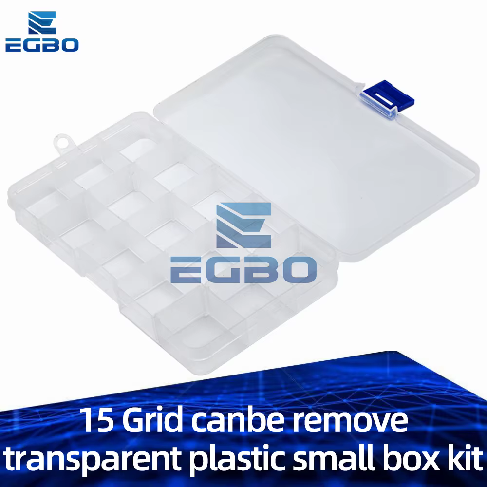 Boîte de Rangement en Plastique Transparent pour Bijoux et Composants Électroniques, Accessoire de F