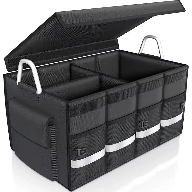 Boîte de rangement pour coffre de voiture, pratique, imperméable, antidérapante, pliable, avec poign