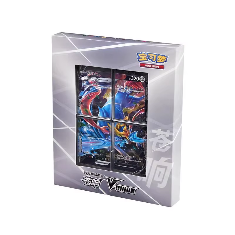 Jeu de cartes à collectionner Pokémon PTCG Pikachu V Union, boîte cadeau authentique à quatre connex